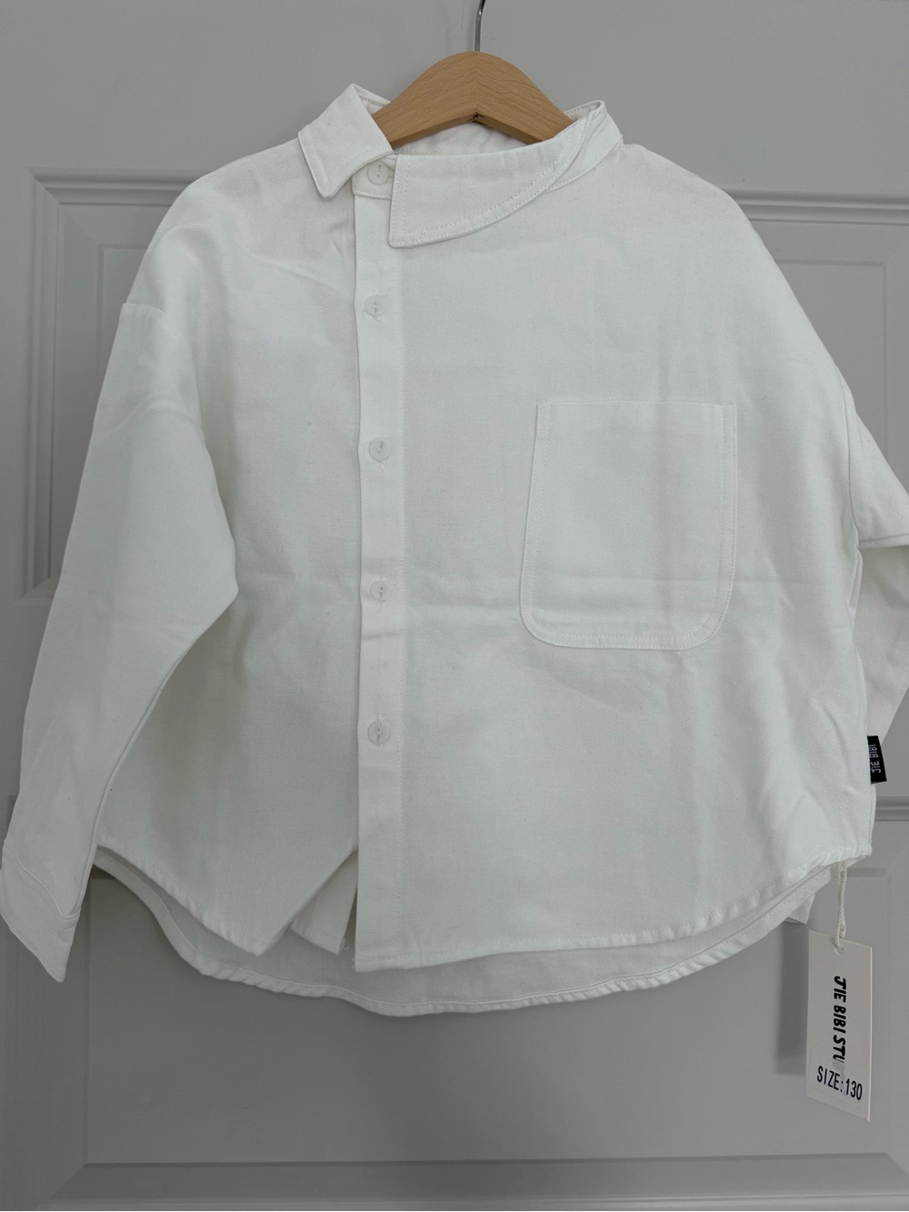 Kids White Button-Down Shirt